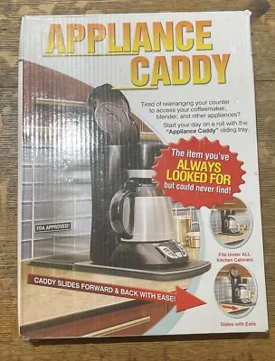 Milen Handy Caddy Black As Seen On TV Counter Top Appliance Sliding Roller Tray • $8.99