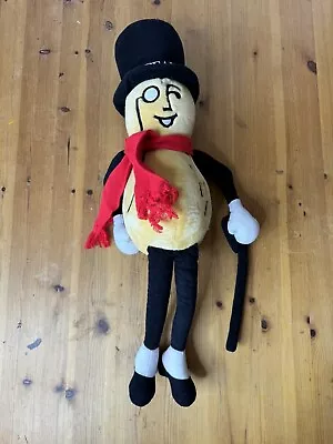 Mr. Peanut  Plush 24  Planters Doll With Scarf Cane & Booty Tag 1991 Vintage • $25