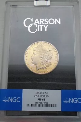 1883 Cc $1 Morgan Silver Dollar Gsa Ngc Ms 63-golden Toned- Plus Luster-!!!!!!!! • $395