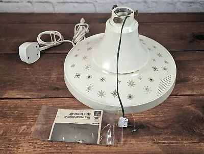 1960s G.E. ARTIFICIAL CHRISTMAS TREE MUSICAL ROTATOR STAND (I898) - Tested • $159.99