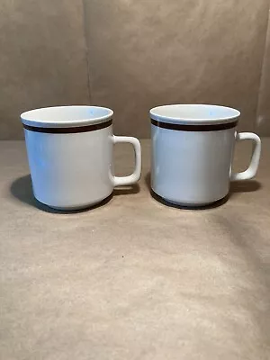 Genuine Stoneware Japan Coffee Mug Set With A Stripe Vintage • $22.60