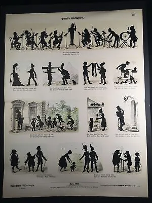 Munich Picture Sheet No. 692. Dark Figures. Around 1880: • $20.06