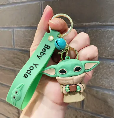 Cute Disney Marvel Baby Yoda 3D PVC Bags Hanger Pendant Keychains Key Rings 2.4  • $4.99