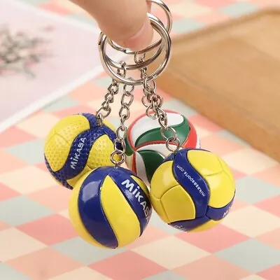 Volleyball Keychain Mini Ball PVC Ornaments Volleyball Keychain Bag Car Keyring • $4.85