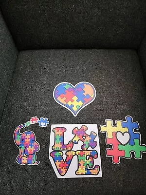 Autism Awareness Puzzle Piece Car Decal.  Heavy Duty 6 X6  • $6.99