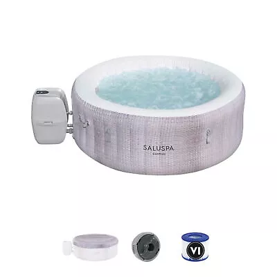 Bestway SaluSpa Cancun AirJet Inflatable Hot Tub With 120 Soothing Jets Gray • $405.99