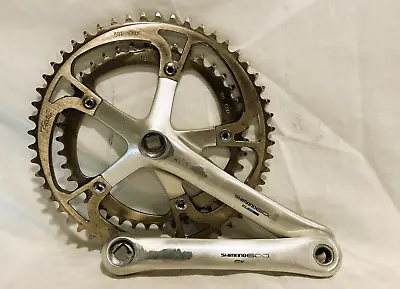 Vintage Shimano 600 Double Crankset FC-6400 Road Tour Bike Mtb Real Chain Rings • $83.50