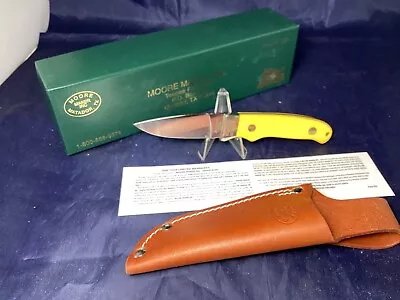 Moore Maker USA  3100UDP Fixed Blade Knife Yellow Delrin Handles 2018 NIB • $81