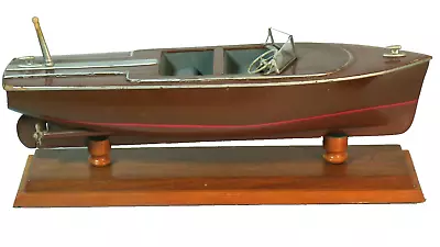 Vintage Wood Hand Carved Speed Boat 18  • $50