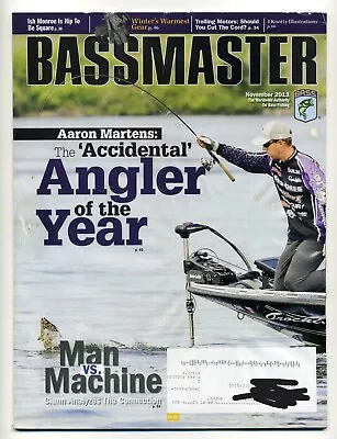 Bassmaster Magazine November 2013 Aaron Martens: Accidental Angler Of The Year • $8