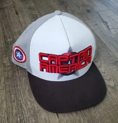 New Era Captain America 9fifty Snapback Hat Adjustable Marvel Classic Title Gray • $18