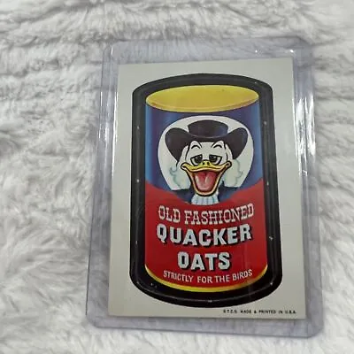 Vintage Topps Wacky Card ‘Quacker Oats’ #44 Of 44 Die Cut 1967 • $49