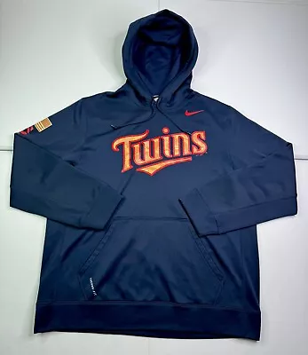 Nike Minnesota Twins USA Flag Military Armed Forces Desert Camo Hoodie L RARE! • $39.95