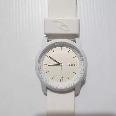 Rip Curl Womens CAMBRIDGE WATCH Waterproof Surf Silicone Watch A2966G White Vgc • $77