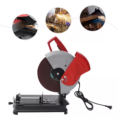 355mm Disc Electric Cut Off Chop Drop Saw Bench Metal Cutting Machine 2600W 220V • £104.50