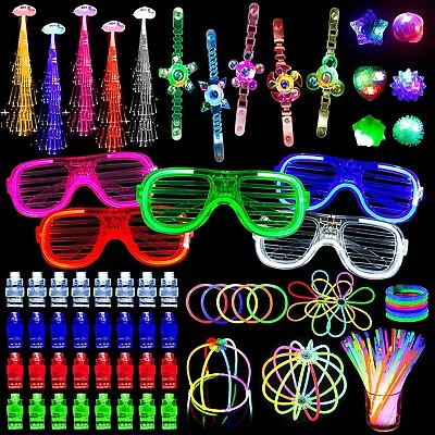153 Packs Glow In The Dark Party Supplies LED Light Up Toys Bulk  Party Favors • $29.99