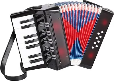 Mini Accordion 17 Key 8 Bass Button Educational Musical Instrument Beginner Gift • $64.99