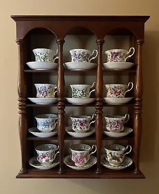 $499 • Buy Royal Albert Flower Of The Month Tea Cups & Saucers COMPLETE SET OF 12