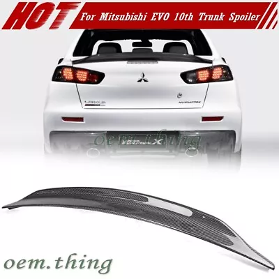 08-15 Fit FOR Mitsubishi EVO X 10th Lancer Sedan P Type Trunk Spoiler Carbon • $551.64