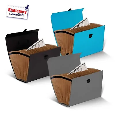 Expanding File Organiser Wallet A4 Folder Paper Storage Office Box 19 Pockets • £9.50