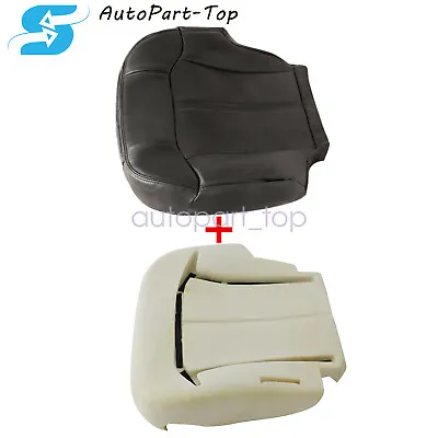 For 99-02 Chevy Silverado 1500 2500HD Driver Seat Cover & Foam Cushion Dark Gray • $61.19