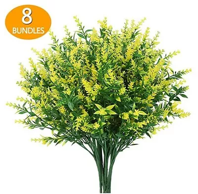 £0.99 • Buy 1PCS Artificial Flowers Plastic Fake Outdoor Plants Bouquet Home Decor Yellow UK