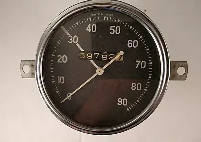 Vintage Speedometer British Made Chrome 4 Inch Diameter • $15