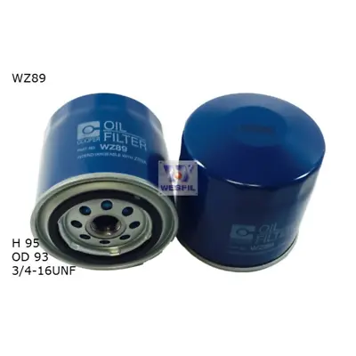 Wesfil Cooper Oil Filter Z89A WZ89A   • $21.49