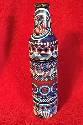 Mountain Dew Aluminum Patriotic Art Design Green Label Art Bottle • $15