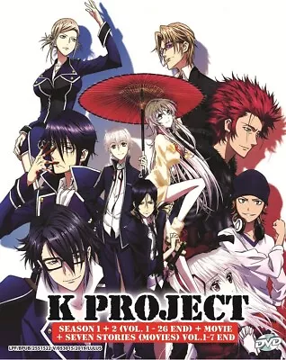 Anime DVD K PROJECT Season 1+2 Complete TV Series (1-26 End) +Movies English DUB • $25.90