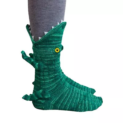 Christmas Knit Crocodile Socks Animal Socking Unisex Novelty Winter Warm Gift • $9.28