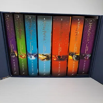 Harry Potter By J K Rowling Complete 7 Book Collection Blue Box Set 2014 Edition • $90