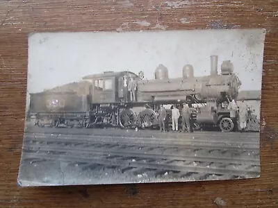 Vintage POST CARD Real Photo ENGINE #360 Railroad LOCOMOTIVE Steam TRAIN Tracks • $9.99