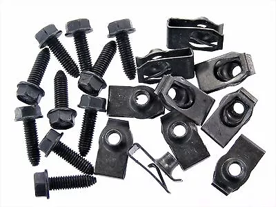 Mazda Body Bolts & U-nut Clips- M6-1.0 X 20mm Long- 10mm Hex- 20pcs (10ea)- #134 • $18.95