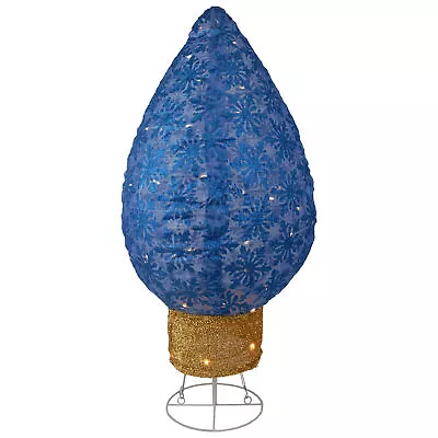 Northlight 32  Blue LED Lighted Retro Light Bulb Outdoor Christmas Decoration • $100.49