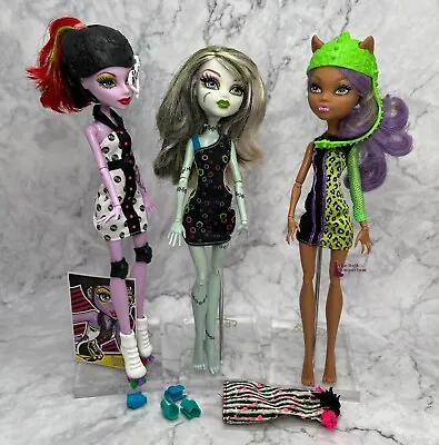 Monster High Dolls - Skultimate Roller Maze - Operetta Frankie & Clawdeen Wolf • $37.24