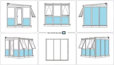 WINTER SPECIAL White Lean-to Conservatory With Privacy Panels 2500 X 2500M • £3150