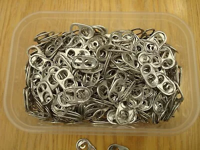 500 Silver Can Ring Pulls Round Top For Arts Crafts Hobbies Etc. #12 • £6.99