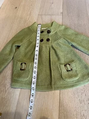 Matilda Jane Mossy Glen Cardigan Green Sweater Size 2 Pocket EUC Secret Fields • $19