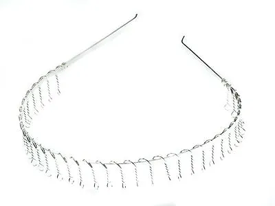 £2.85 • Buy Unisex Silver Metal Wire Comb Teeth Headband Hair Band Football Gym Sports