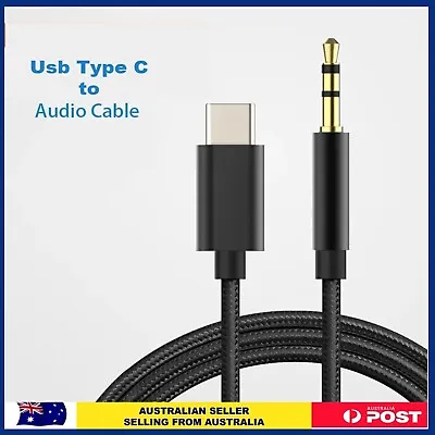 Type C USB-C To AUX Cable 3.5mm Male Audio Adapter Apple Samsung  For Car Stereo • $3.95