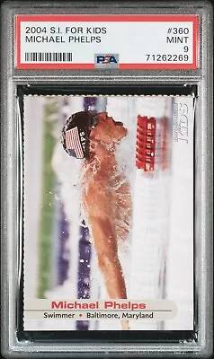 2004 Sports Illustrated SI For Kids #360 Michael Phelps Rookie PSA 9 Mint Pop 22 • $1399