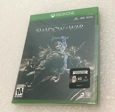 Xbox One Middle Earth: Shadow Of War  NEW Sealed • $9.95