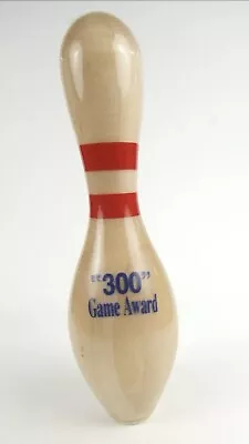 Qubic AMF 300 Perfect Game Award Wooden Maple Full Size Bowling Pin Trophy • $29.99