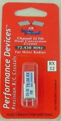 72Mhz Channel 32 Dual Conversion FM Receiver Crystal For Hitec Radios 72.430Mhz • $7.62