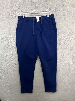 Banana Republic Pants Mens 32x34 Blue Seer Sucker Athletic Fit Drawstring Adult • $24.88