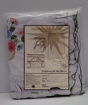 Vtg Rennie Sunshine Cape Cod Curtains White With Pink Blue Green 70   X 45  Nib • $14.99