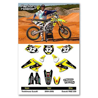 2004-2006 SUZUKI RMZ 250 YOSHIMURA Dirt Bike Graphics Kit Motocross Decal • $213.69
