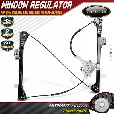 Window Regulator W/o Motor Front Right For BMW E46 318i 320i 323i 325i M3 Coupe • $45.99