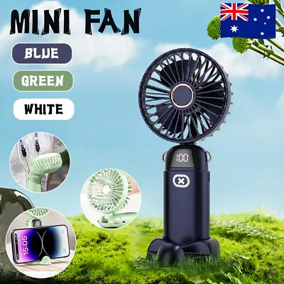 $21 • Buy Portable USB Rechargeable Folding Hand Held Fan Desk Cooler Cooling 5 Mode Mini